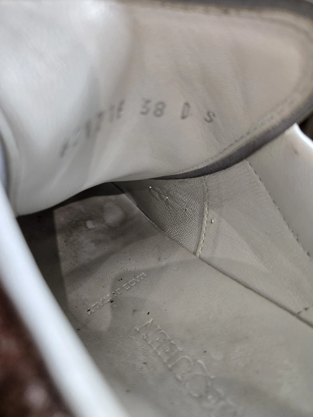 Alexander McQueen Oversized White Leather Glitter Heel Sneakers